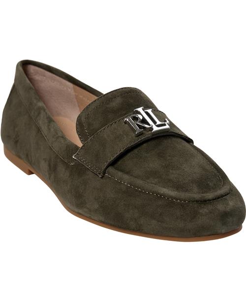 Lauren Ralph Lauren Kidsuedeaveri Iii-fl-lfr Kvinde Dark Olive Loafers Str 37 - hos Magasin