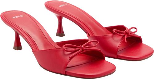 MANGO Slingback Heeled Sandal With bow Kvinde Red Højhælede Sandaler Str 40 - hos Magasin