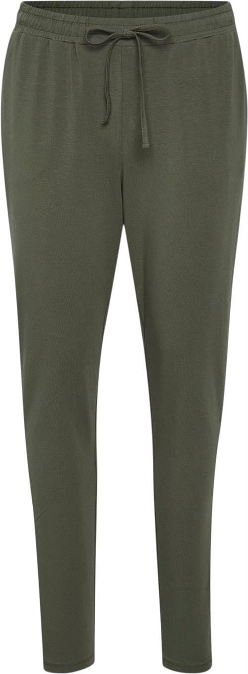 Kaffe Linda Pant Kvinde Grape Leaf Bukser Med Smalle Ben Regular Fit Str M - hos Magasin