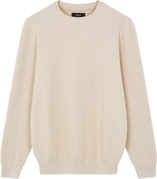 Se Mads Nørgaard - Copenhagen Tight Cotton Emil Knit Mand Sand Sweaters Str L - hos Magasin ved Magasin