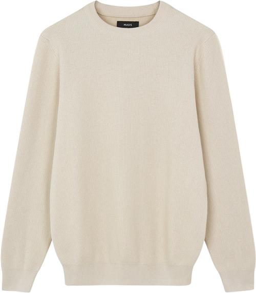 Se Mads Nørgaard - Copenhagen Tight Cotton Emil Knit Mand Sand Sweaters Str XXL - hos Magasin ved Magasin