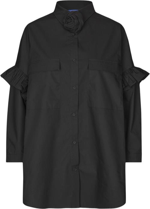 Cras Flowercras Shirt Kvinde Black Kortærmede Skjorter Str 44 - hos Magasin