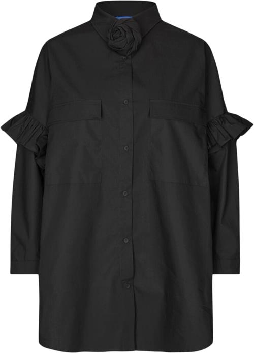 Cras Flowercras Shirt Kvinde Black Kortærmede Skjorter Str 36 - hos Magasin