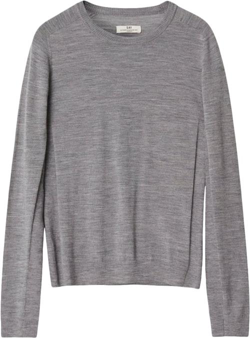 Se DAY Birger et Mikkelsen Annabelle Daily Elements Kvinde Medium Grey Melange Sweaters Str XS - hos Magasin ved Magasin