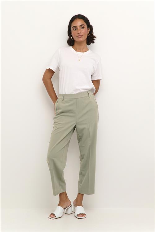 Kaffe Kasakura HW Cropped Pants Kvinde Vetiver Bukser Str 34 - hos Magasin