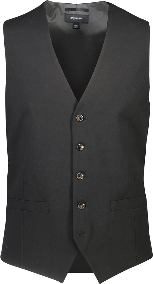 Lindbergh Superflex Waistcoat Mand Sort Veste Str 52 - hos Magasin