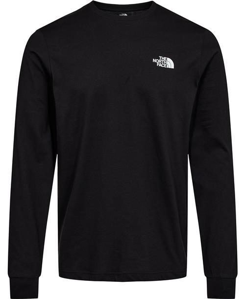 The North Face M L/S Redbox TEE TNF Black Mand Sort Langærmede T-shirts Str M - Bomuld hos Magasin