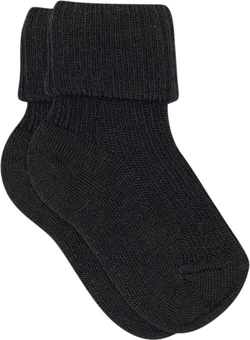 mpKids Anklesock 2/2 pad Baby Str 19/21 - Sort Strømper Bomuld hos Magasin