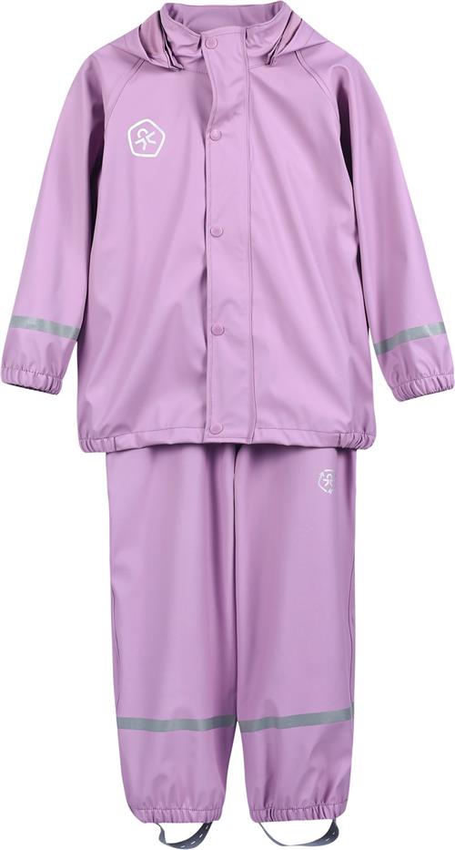 Color Kids Rain Set Solid - PU Str 86 - Lavender Mist Regntøj hos Magasin