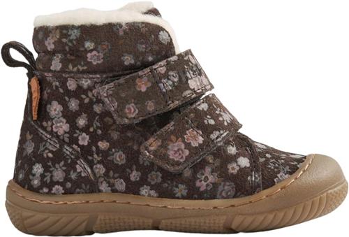 Wheat Winterboot Snug Tex Dark Brown Flowers Begyndersko Str 22 - Uld hos Magasin