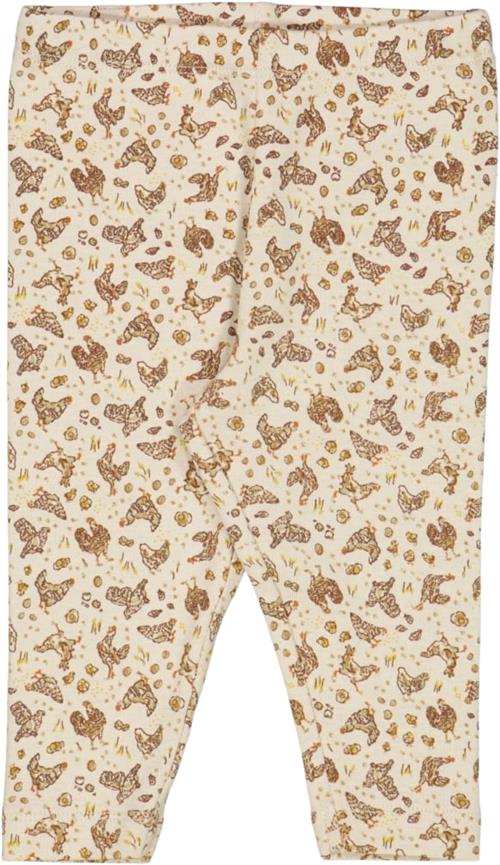 Wheat Jersey Leggings Silas Str 80/12m - Fossil Chicken Leggings Bomuld hos Magasin