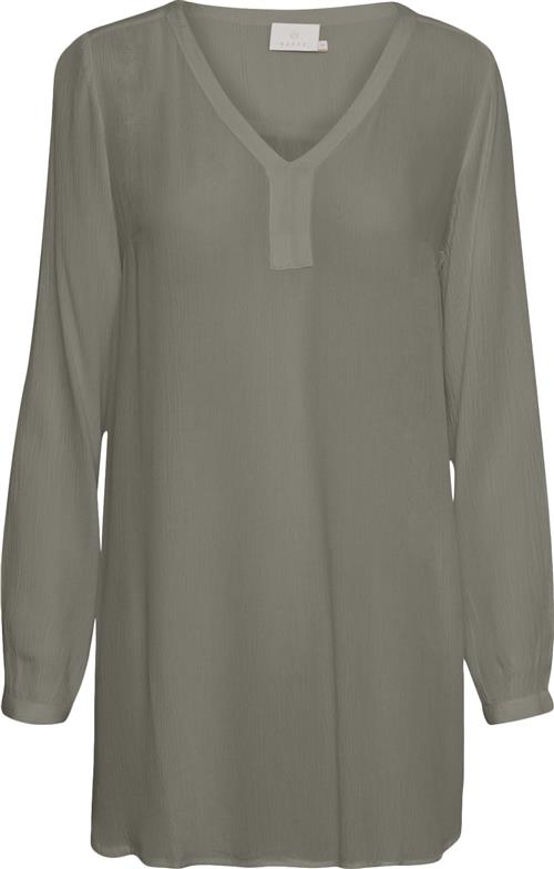 Kaffe Amber Vneck Tunic Kvinde Smoked Pearl Tunikaer Regular Fit Str 40 - hos Magasin