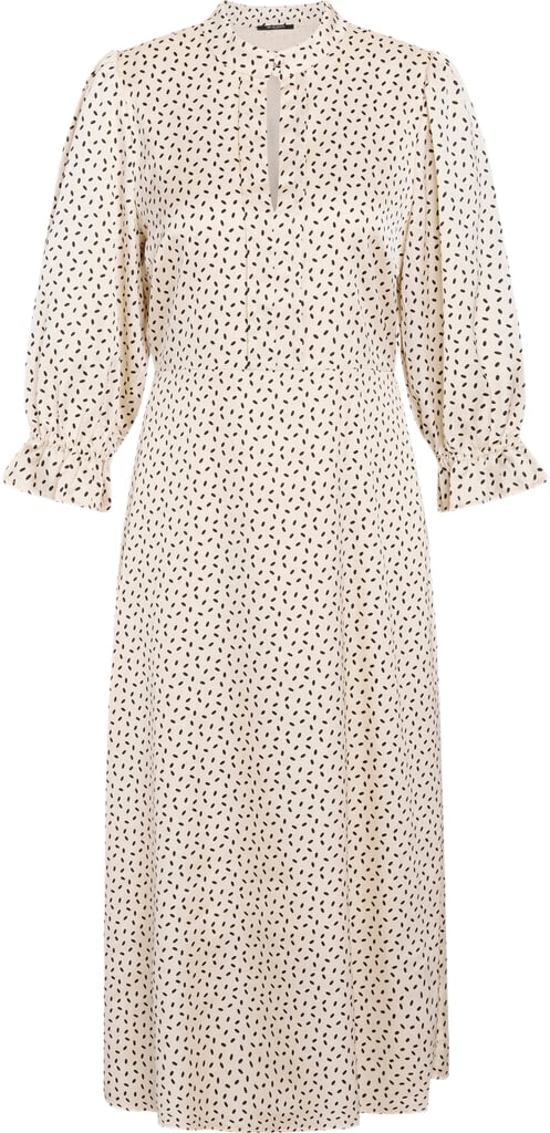 Bruuns Bazaar Acaciabbclarena Dress Kvinde Cream/black Dot P Midi Kjoler Str 38 - Polyester hos Magasin