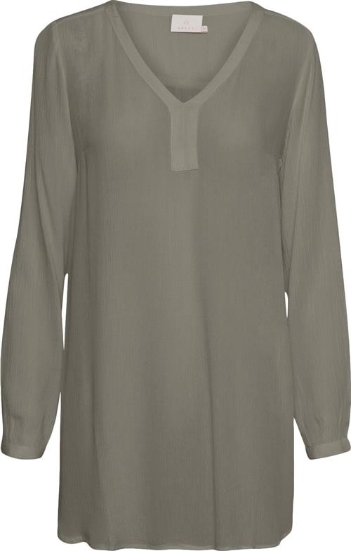 Kaffe Amber Vneck Tunic Kvinde Smoked Pearl Tunikaer Regular Fit Str 42 - hos Magasin