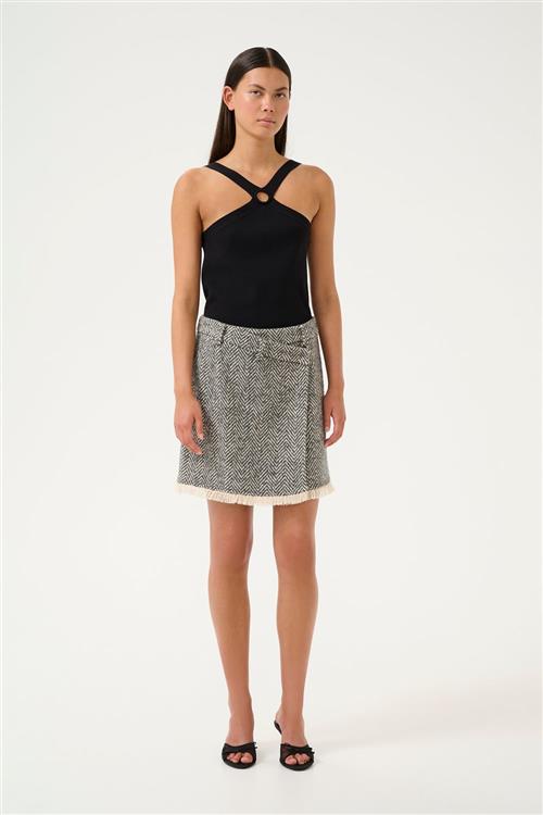 Karen by Simonsen Kbritt Skirt Kvinde Thunderstorm Korte Nederdele Regular Fit Str 38 - hos Magasin