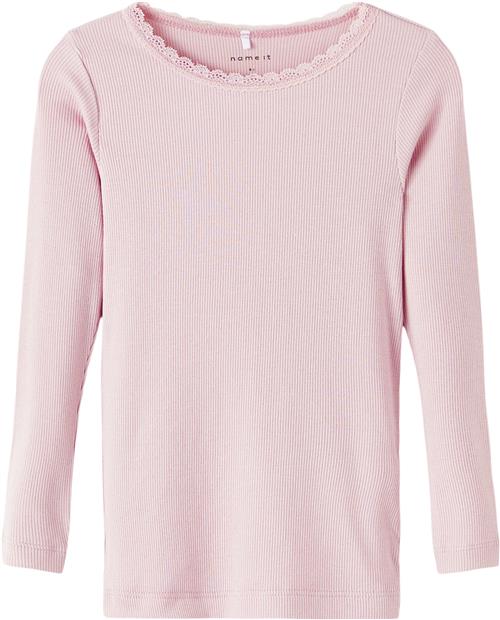 Name It Nmfkab LS TOP Noos Str 98 Piger - Parfait Pink Langærmede T-shirts hos Magasin