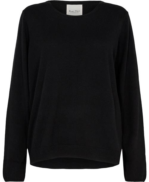 Part Two Adelinepw PU Kvinde Black Sweaters Relaxed Fit Str M - hos Magasin