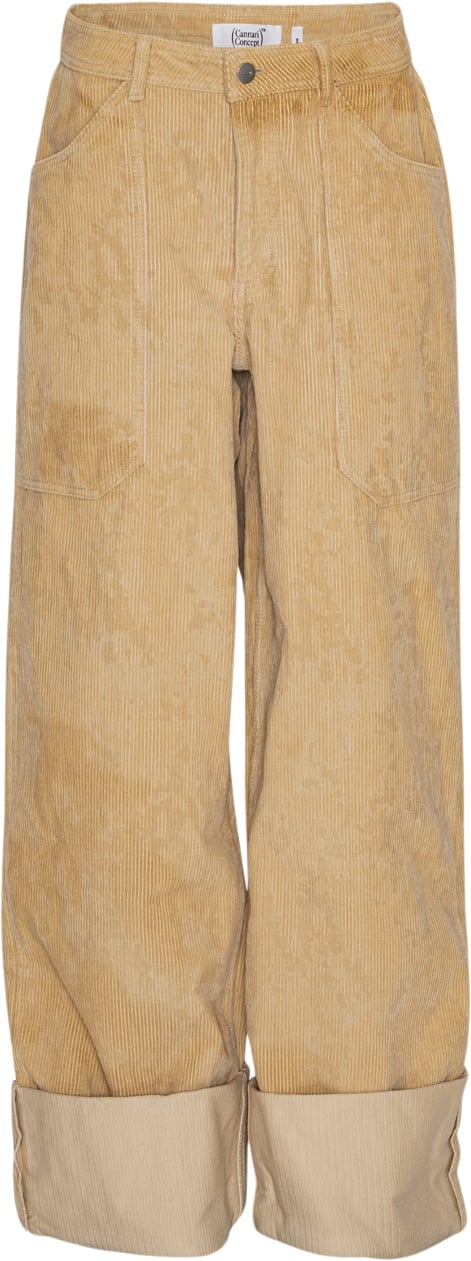 Cannari Concept Big Pocket Pants Kvinde Mojave Desert Bukser Med Brede Ben Str 32 - hos Magasin