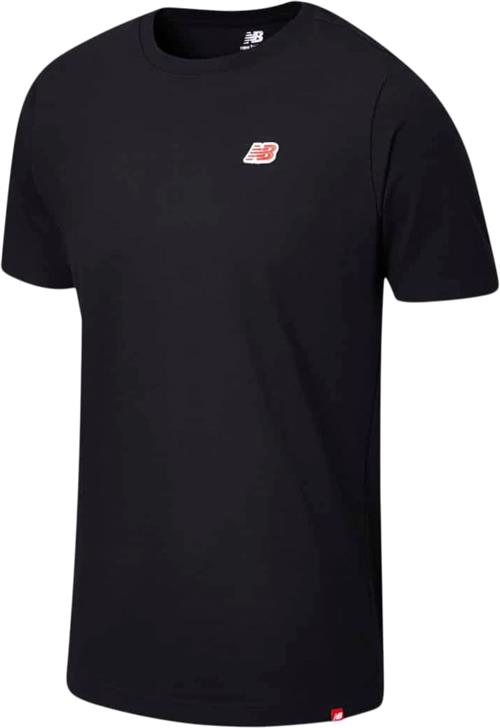 New Balance Tshirt Mand Black Kortærmede T-shirts Str L - Bomuld hos Magasin