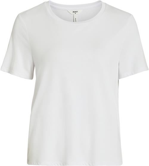 Object Objannie S/S Tshirt Noos Kvinde White Kortærmede T-shirts Str S - hos Magasin