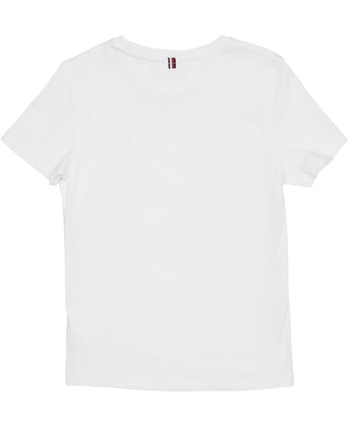 Se Tommy Hilfiger Tshirt Str 4 år / 104 cm - Hvid Kortærmede T-shirts Bomuld hos Magasin ved Magasin