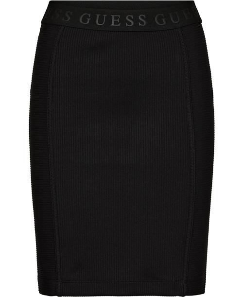 GUESS EMI Bodycon Skirt Kvinde Jet Black A996 Korte Nederdele Str XS - hos Magasin