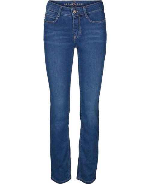 MAC Jeans Dream Kvinde Mid Blue Authentic Wash Straight Jeans Str W42 / L34 - Denim hos Magasin