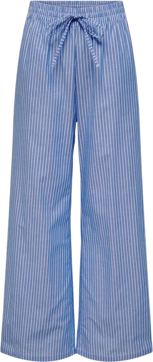 Se ONLY Onlarja Stripe Pants WVN Noos Kvinde Infinity/cd Stripes Bukser Med Brede Ben Regular Fit Str L - hos Magasin ved Magasin