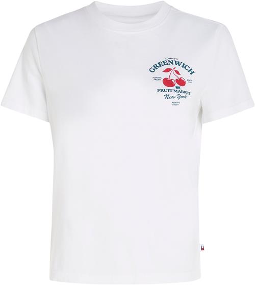 Tommy Hilfiger TJW REG Novelty 2 TEE Kvinde White Kortærmede T-shirts Str L - hos Magasin