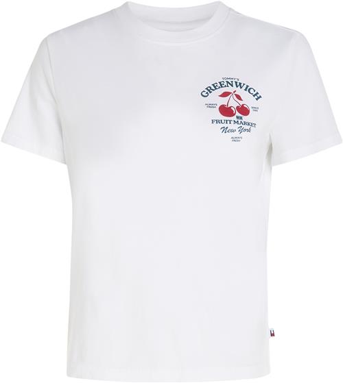 Tommy Hilfiger TJW REG Novelty 2 TEE Kvinde White Kortærmede T-shirts Str M - hos Magasin