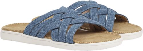 Lovelies Matara Triple Crossing Straps AND Jute Innersole Kvinde Light Denim Flade Sandaler Str 40 - hos Magasin