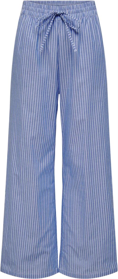 ONLY Onlarja Stripe Pants WVN Noos Kvinde Infinity/cd Stripes Bukser Med Brede Ben Regular Fit Str M - hos Magasin