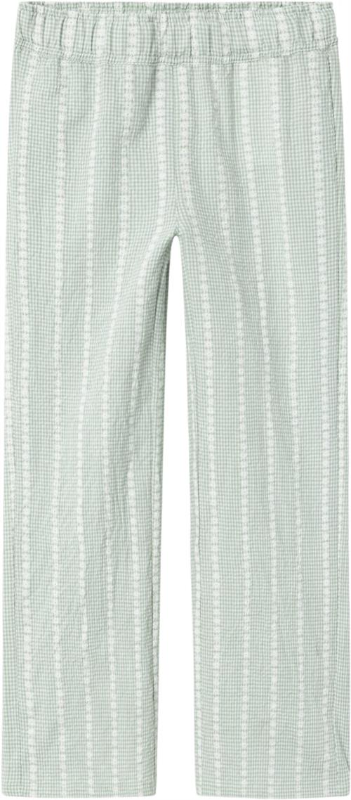 Name It Nkfhicheck Wide Pant Str 152 - Silt Green Bukser hos Magasin