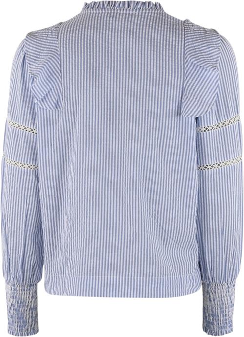 Se CONTINUE Joey Stripe Kvinde Blue/white Langærmede Bluser Str S - hos Magasin ved Magasin