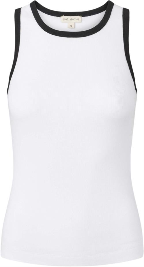 esmé studios Esblossom Tank Top Gots Kvinde White Tanktoppe Str M - Bomuld hos Magasin