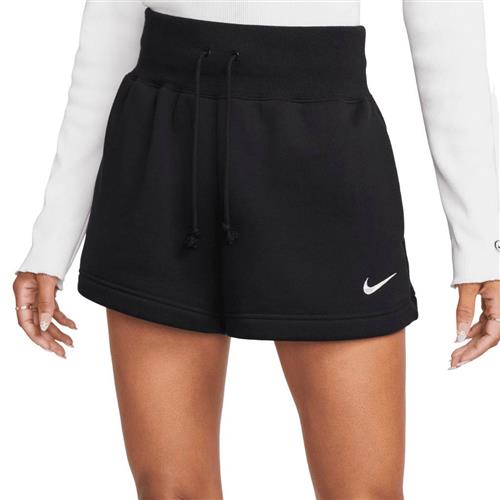 Nike Sportswear Phoenix Fleece Highwaist Shorts Kvinde Black/sail Sweatshorts Str S - Bomuld hos Magasin