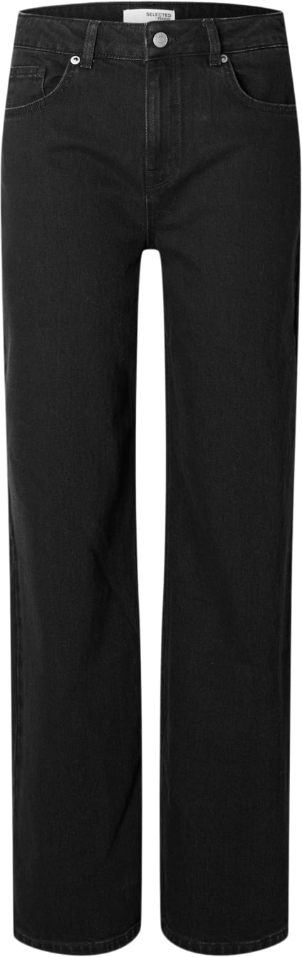 Selected Femme Slfalice HW Wide Long Black Jeans N Kvinde Sort Wide Jeans Str "31/""32" - hos Magasin