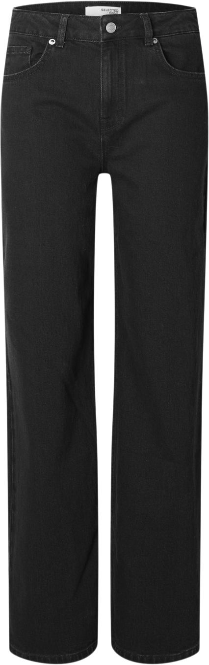 Selected Femme Slfalice HW Wide Long Black Jeans N Kvinde Sort Wide Jeans Str "32/""32" - hos Magasin