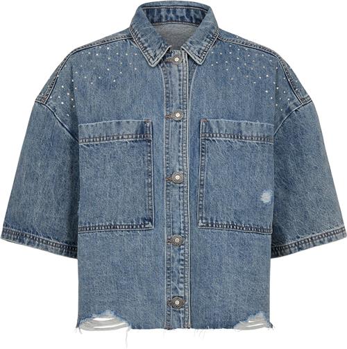 Sofie Schnoor Shirt Kvinde Light Denim Blue Denimskjorter Str 40 - Denim hos Magasin