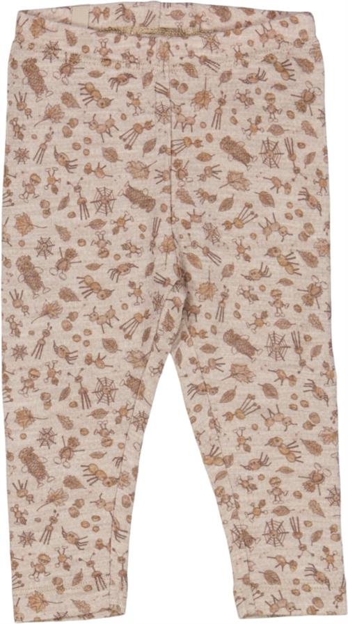 Wheat Uld Leggings Str 68/6m Uld - Beige Chestnut Leggings hos Magasin