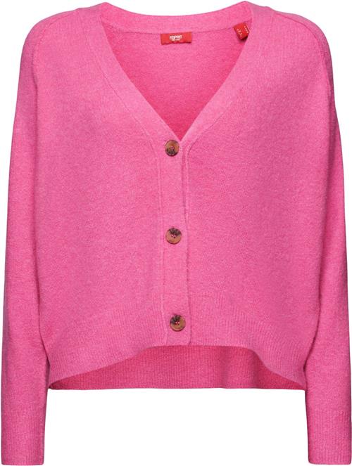 Se Esprit F Button Cardig Kvinde Pink Fuchsia 5 Cardigans Str S - hos Magasin ved Magasin