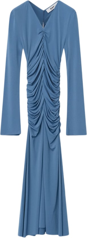 DAY Birger et Mikkelsen Stefani Delicate Stretch Kvinde Cornflower Blue Midi Kjoler Str XL - hos Magasin