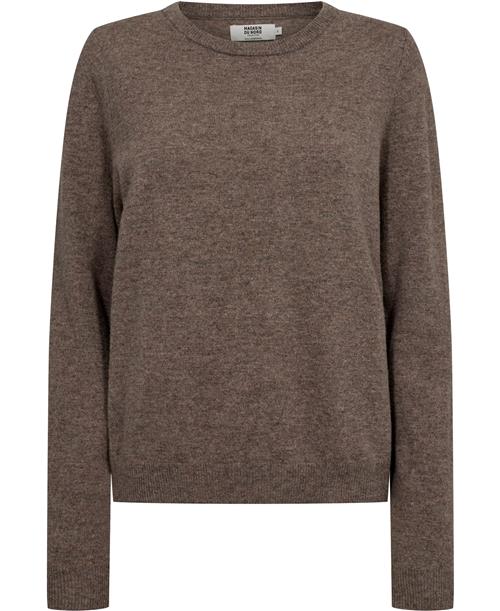 Magasin du Nord Collection Magasin Myrna 1 RWS Strik Lambswool Kvinde Beige Melange Sweaters Str XL Uld