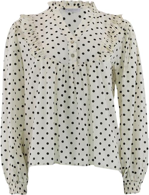 Se CONTINUE Silke dot Kvinde Off White Langærmede Bluser Str XL Silke - hos Magasin ved Magasin