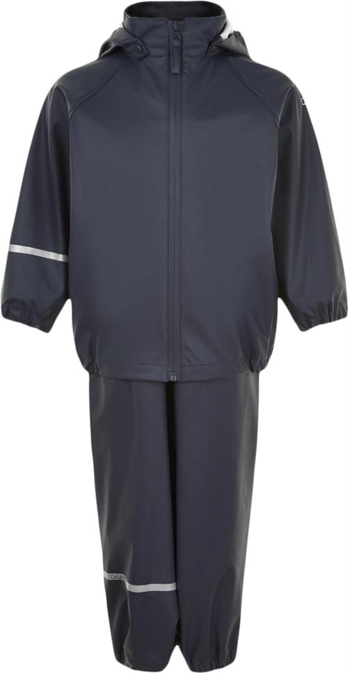 Se CeLaVi Basic Rainwear set Recycle PU Str 100 - Dark Navy Regntøj hos Magasin ved Magasin