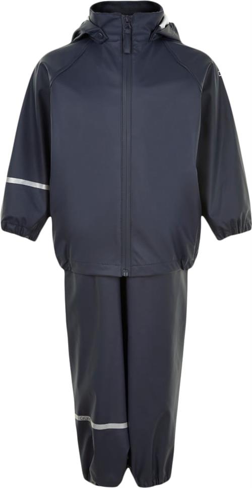 Se CeLaVi Basic Rainwear set Recycle PU Str 70 - Dark Navy Regntøj hos Magasin ved Magasin