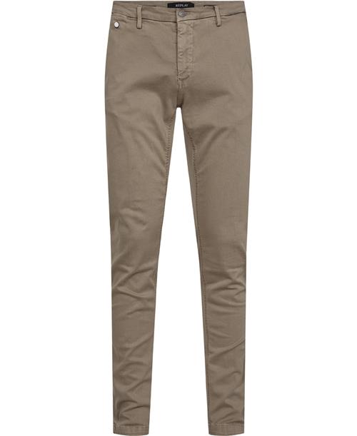 Se Replay Benni Chino Hyperflex Mand Sand Chinos Str 34/32 - Bomuld hos Magasin ved Magasin