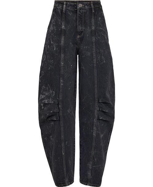 ROTATE Birger Christensen Washed Twill Wide Pants Kvinde Acid Washed Black Wide Jeans Str XL - hos Magasin