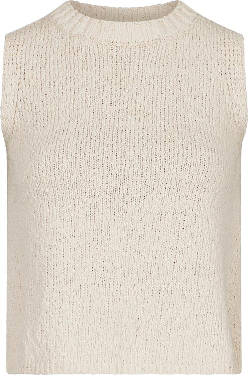 Se Neo Noir Virena Knit Vest Kvinde Sand Strikveste Str 38 - Bomuld hos Magasin ved Magasin