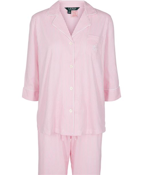 Lauren Ralph Lauren LRL Heritage 3/4 SL Classic Notch P Pyjamassæt Str XS - Bomuld hos Magasin